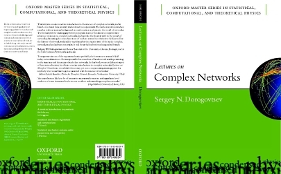 [cover: dorogovtsev, lectures on complex networks]